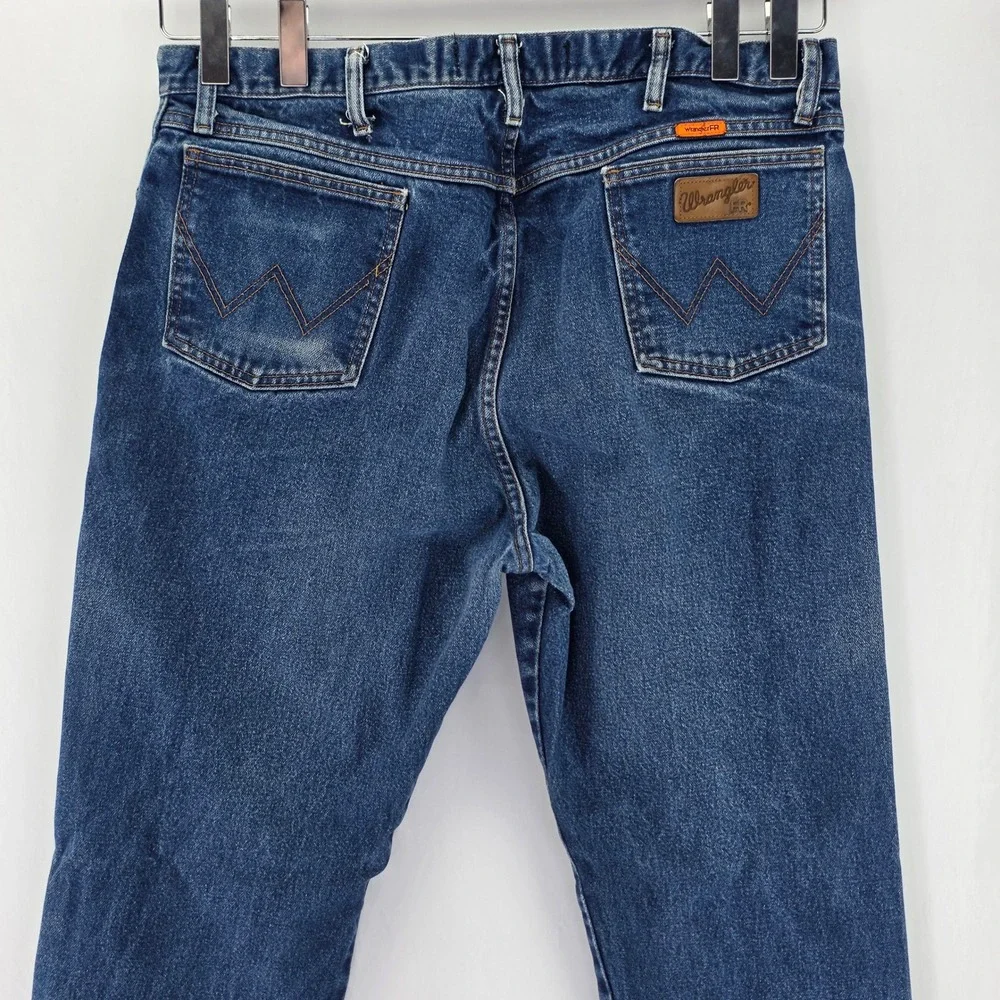 Wrangler Jeans Men 40x36 Blue FR13MWZ Flame Resistant Reflective Safety Workwear